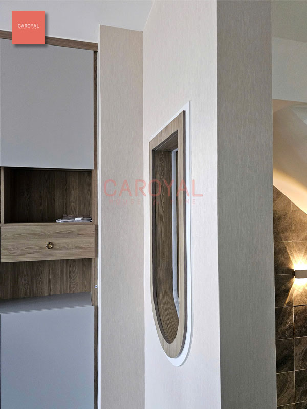 Dự án vải dán tường quy mô 6 phòng và hành lang nhà phố Bình Tân