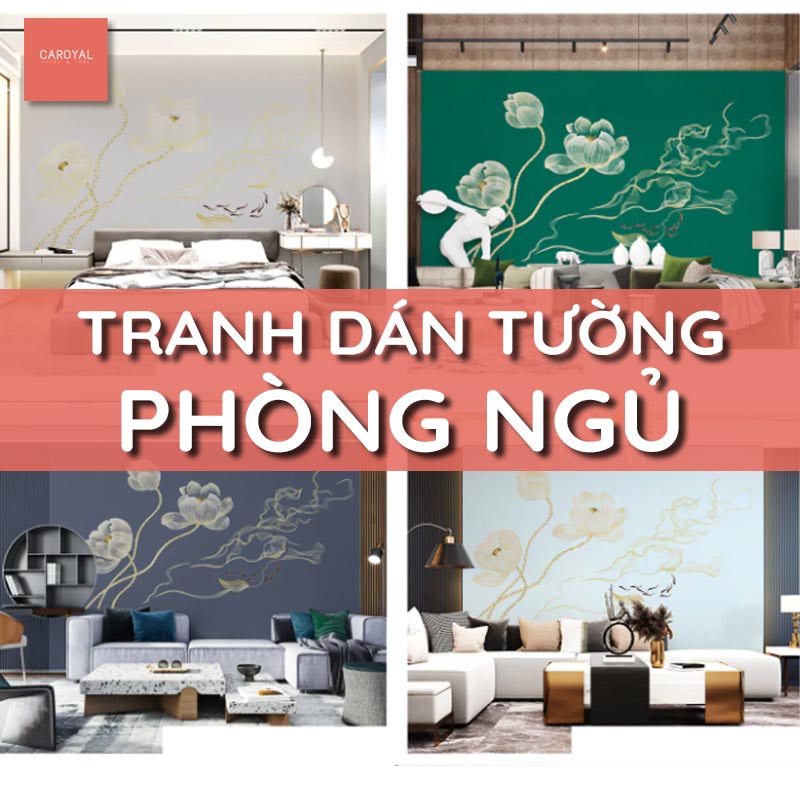 Tranh dán tường phòng ngủ 3D đẹp, hiện đại và thư giãn