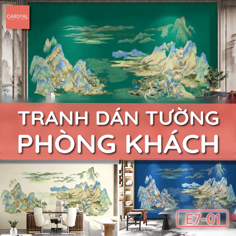 Tranh dán tường phòng khách đẹp, sang trọng