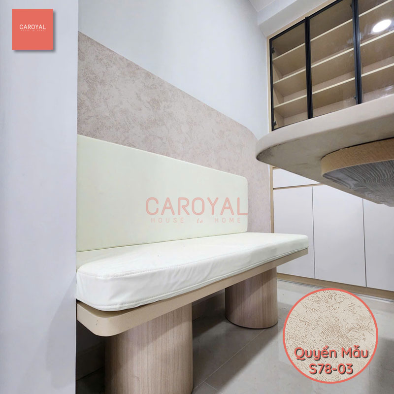 Vải dán tường vách đầu giường cho căn hộ chung cư quận 6