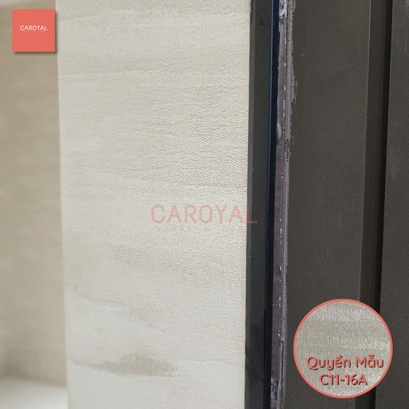 Công trình thi công vải dán tường cho nhà phố tại Bình Dương mẫu vải C11 CAROYAL